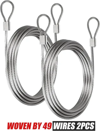 Vista 2 de Kit de accesorios para vela con cuerda de alambre de acero inoxidable 304 para cuadrado/rectangular/triángulo, kit de accesorios para toldo de vela