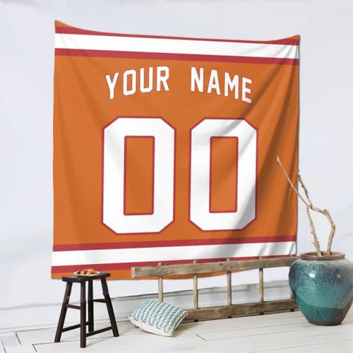Vista 4 de Tapiz personalizado de fútbol americano personalizado con cualquier nombre, tapiz de 59 x 59 pulgadas, para colgar en la pared, gimnasio, deportes