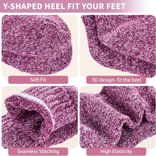 Vista 5 de Wool Socks for Women - Womens Wool Socks Winter Socks for men Warm Thick Knit Wool Soft Vintage Casual Crew Socks