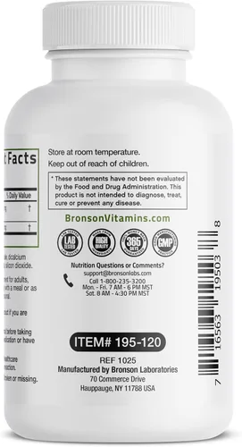 Vista 7 de Bronson Quercetina con bromelina 2 en 1 apoyo para el bienestar, sin OMG, 120 cápsulas