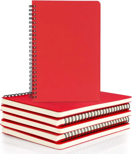 Vista 41 de EUSOAR - Cuaderno rayado A5 con espiral, para escritura, viajes, notas, diario, bocetos, para estudiantes, oficina, negocios, tapa de 3