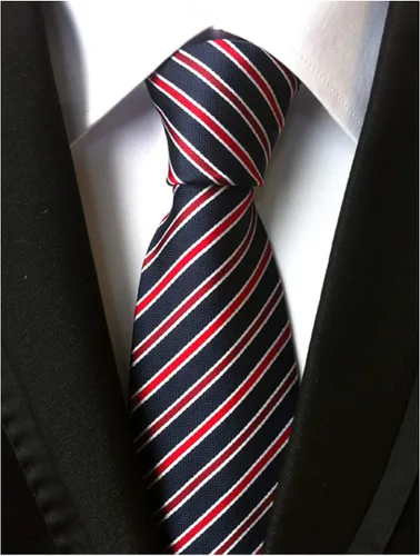 Vista 108 de Secdtie Corbata clásica de seda tejida jacquard a rayas para hombre