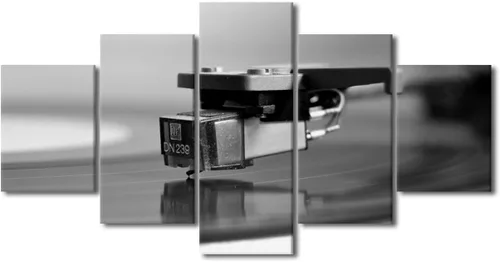 Vista 72 de Lienzo decorativo para pared, diseño de DJ Music Mixes the Track HD impreso en pinturas, 5 piezas de imágenes abstractas para sala de estar, obra