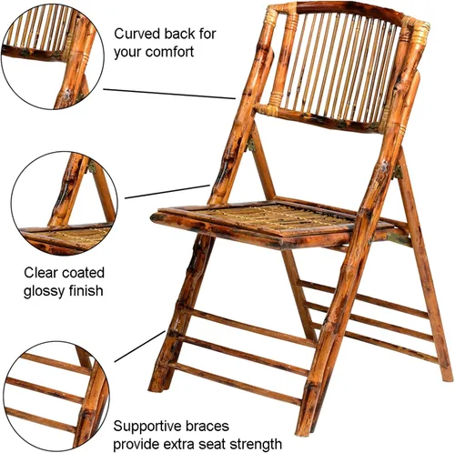 Vista 7 de Silla plegable de bambú americano