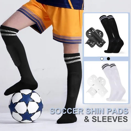 Vista 7 de Youth Soccer Shin Guards for Kids Shin Pads Child Calf Protective Gear Protective Soccer Equipment for Boys Girls Toddler Teenagers 3-15 Years Old
