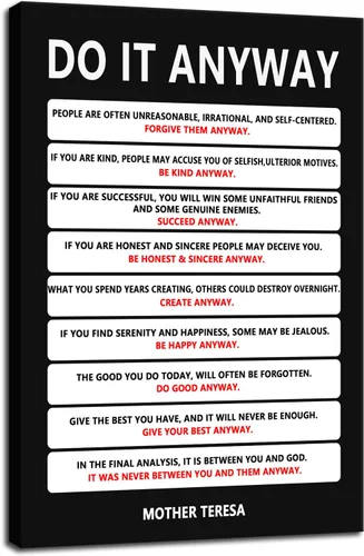 Vista 42 de Arte Motivacional para Pared Core Values Póster Inspiracional Impresiones Inspiradoras en Lienzo Obras de Arte para Oficina Sala de Estar Decoración
