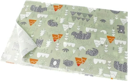 Vista 2 de Cuadrados de tela precortados 100 % algodón impreso (18 x 29 pulgadas) para manualidades, álbumes de recortes, suministros de manualidades - animales