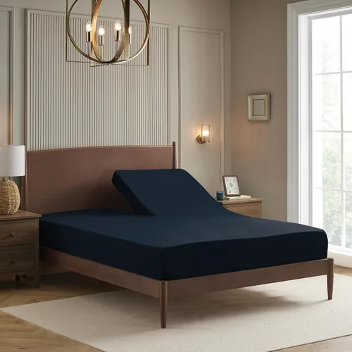 Vista 54 de Juego de sábanas extrasuaves de tamaño individual, ropa de cama transpirable y lujosa con correas elásticas integradas para las esquinas, colección