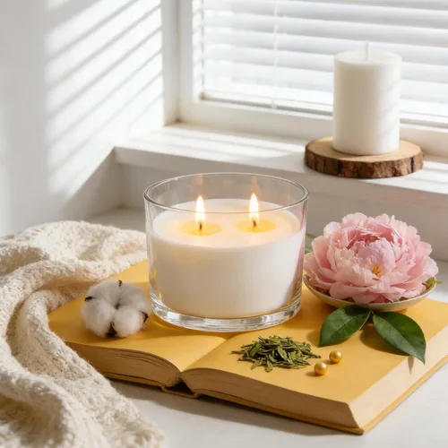 Vista 5 de SUPMIND Tarros de vela de 12 onzas para hacer velas, paquete de 8 tarros vacíos grandes de vidrio transparente con tapas de bambú, recipiente