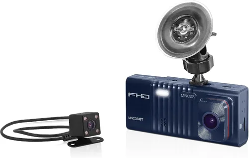 Vista 6 de Cámara de salpicadero Minolta – DVR de coche de 3 canales 1080P con cámara trasera e interior, visión nocturna, pantalla LCD de 3.0”, sensor G