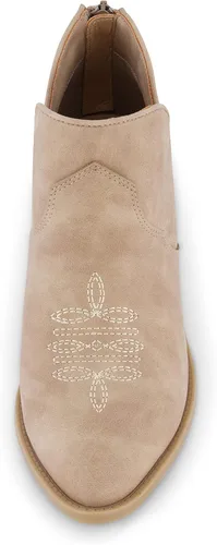 Vista 3 de CUSHIONAIRE Rodeo Western - Botines para mujer + espuma viscoelástica, anchos disponibles, Beige Bronceado