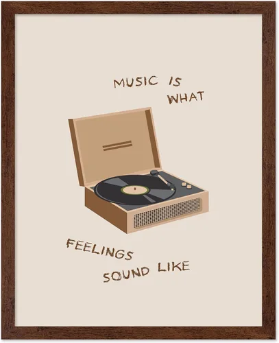 Vista 23 de Poster Master Music Is What Feelings Sounds Like - Póster de reproductor de música retro - Arte musical - Arte motivacional - Arte bohemio chic
