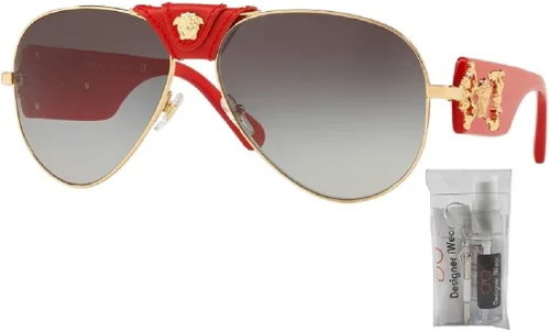 Vista 2 de Versace VE2150Q - Lentes de sol piloto para hombres y mujeres paquete con kit de cuidado de gafas de cortesía iWear de diseñador