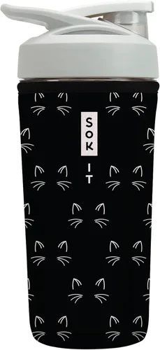 Vista 72 de Sok It BotlSok Botella Mezcladora de Proteínas con Funda Aislante de Neopreno (Floral Abstracto, Se Ajusta a Mezcladoras de 24oz)