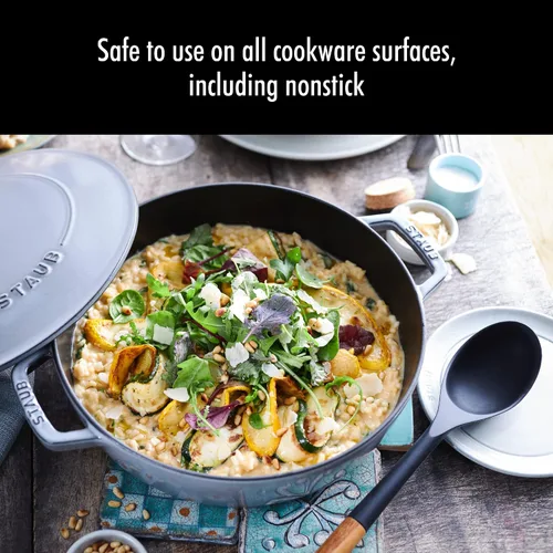 Vista 5 de STAUB Cuchara espumadera y cuchara de servir, perfecta para colar carne y verduras del caldo, 8.75 x 3 x 0.75 pulgadas