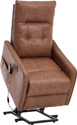 Vista 14 de Silla reclinable eléctrica con elevación Trustyue con calor y masaje, sillas elevadoras para asistencia al estar de pie, silla pequeña con elevación