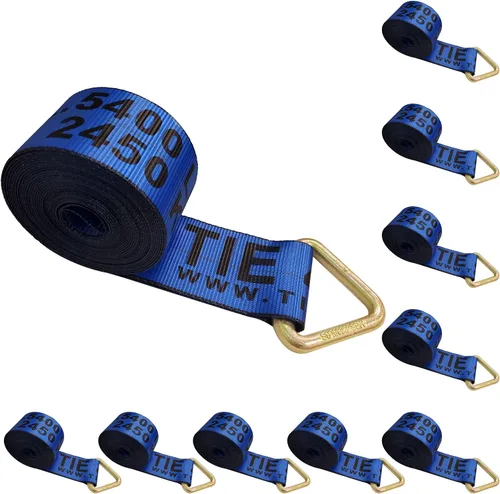 Vista 12 de Mega Cargo Control 1 paquete de correas de cabrestante de anillo en D de 3 pulgadas x 30 pies, amarres negros resistentes para control de carga