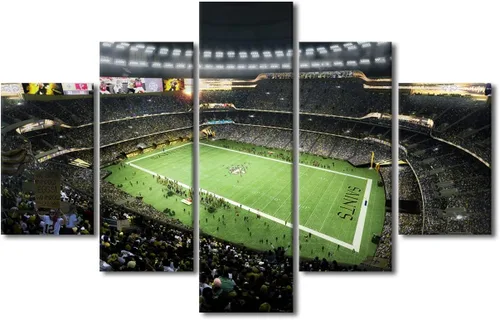 Vista 21 de TUMOVO Allegiant Stadium Arte de Lienzo para Pared de Sala de Estar Equipo de Fútbol Americano Pintura Moderna Nevada Las Vegas Cuadro Deportivo