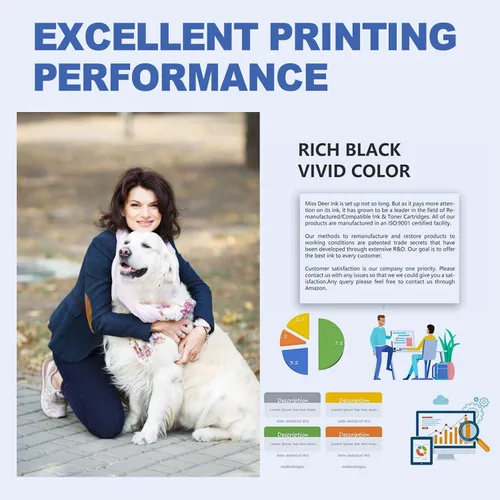Vista 5 de Cartuchos de tinta magenta 951XL de repuesto para cartuchos de tinta HP 951 XL 951XL (CN047AN) funcionan con impresora OfficeJet Pro 8610 8600 8615