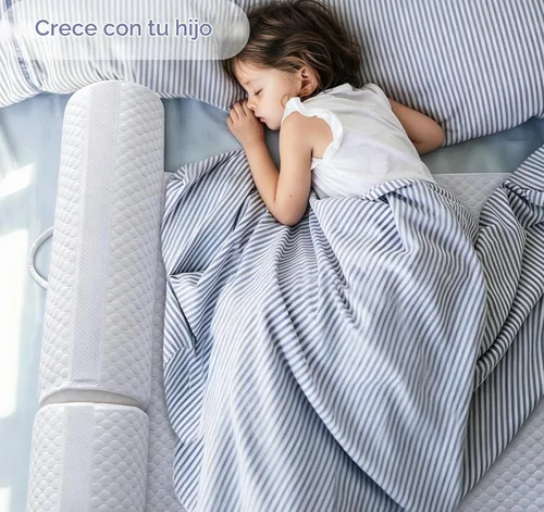 Vista 7 de YIHATA Riel de cama para niños pequeños, parachoques plegables con solapa, 1 paquete de rieles de cama para niños pequeños, rieles de cama