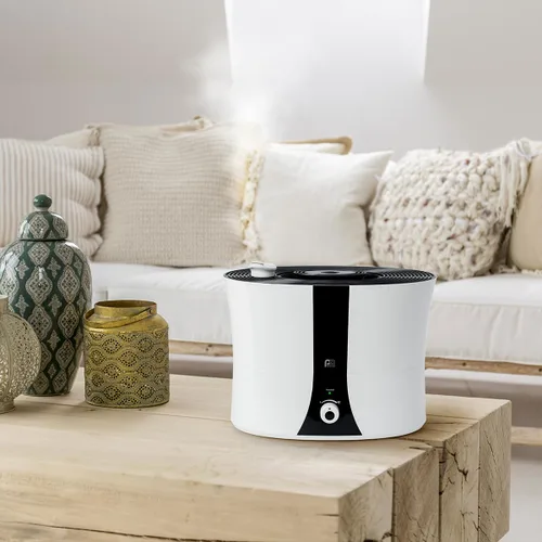 Vista 4 de Perfect Aire Humidificador ultrasónico de niebla fría de 1.4 galones, vaina de aceite esencial para aromaterapia, funcionamiento silencioso, apagado