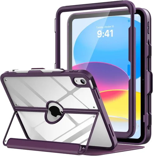 Vista 14 de MoKo Funda para iPad (A16) de 11ª/10ª generación con soporte para lápices A-Azul marino
