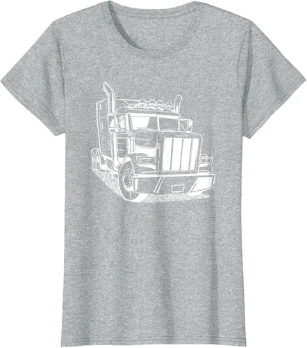 Vista 25 de Diesel Big Rig 18 Wheeler - Camiseta de camionero para camionero, Negro, S