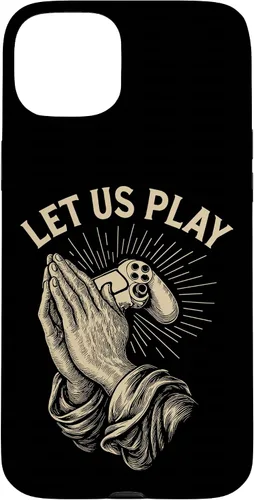 Vista 9 de Funny Gamer Prayer Pun Video Game Controller Retro Gaming Case for iPhone 16