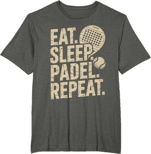 Vista 5 de Camiseta Eat Sleep Padel Repeat Padel Jugador de Tenis