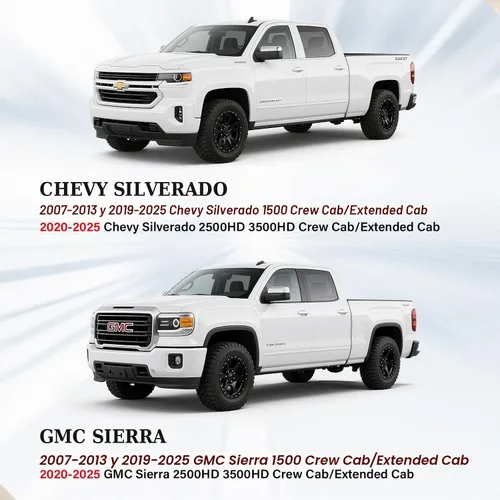 Vista 7 de Coverado Chevy Silverado - Juego completo de fundas de asiento de lona impermeables, apto para Silverado GMC Sierra 2007-2013 y 2019-2025 1500 Negro