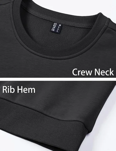 Vista 92 de MAGCOMSEN Sudadera de cuello redondo para hombre de manga larga casual cálida de forro polar