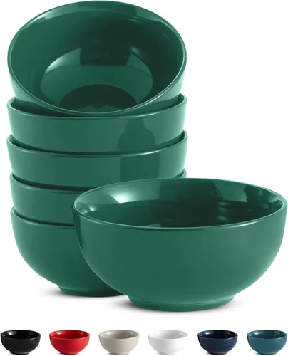 Vista 12 de KooK Tazones de sopa, cuenco para cereales, cerámica, cuencos para cocina, microondas, lavavajillas y congelador, platos de porcelana para pasta