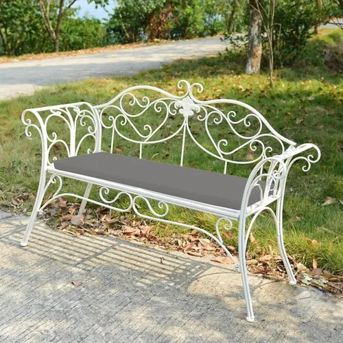 Vista 9 de Cojín impermeable para silla de banco para interior y exterior, cojín de asiento para jardín largo