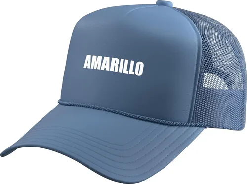 Vista 7 de Sombrero de camionero amarillo con espalda de malla ajustable