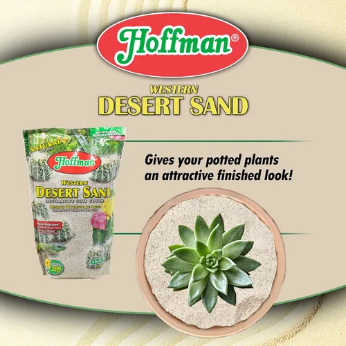 Vista 3 de Hoffman Western Desert Sand - Cubierta decorativa de suelo para plantas en macetas o camas, 2 cuartos secos