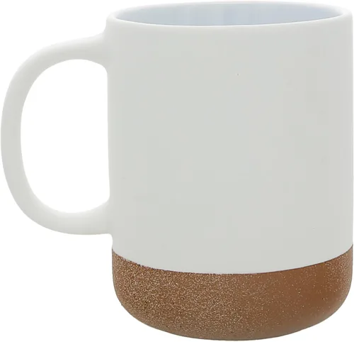 Vista 6 de Pavilion Gift Company - Life Is Tough - Taza de cerámica de 16 onzas con fondo esmaltado arenoso, patrón de rayas de acuarela, taza de café de mango