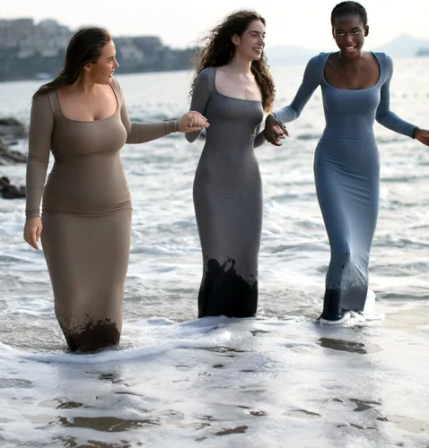 Vista 6 de PUMIEY Vestido largo de manga larga con cuello cuadrado para mujer, suave y acanalado