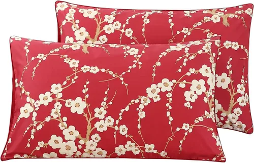 Vista 46 de WINLIFE Juego de 2 fundas de almohada de algodón 100%, tamaño estándar, de fibras largas, 20×26 pulgadas, fundas de almohada frescas, transpirables