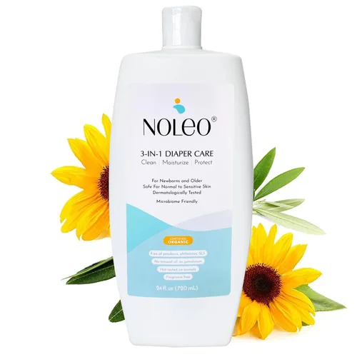 Vista 10 de Cuidado del pañal 3 en 1 - Crema para bebés, limpiador y loción para bebés orgánica - Crema contra la erupción del pañal - Ungüento para el cuidado