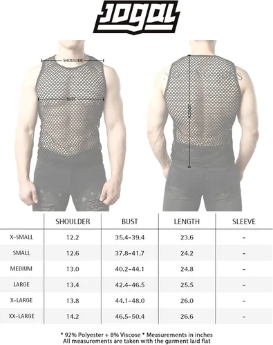 Vista 7 de JOGAL Top muscular sin mangas ajustado de malla para hombre