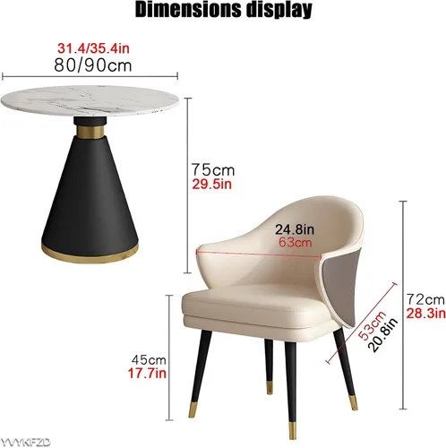 Vista 6 de YVYKFZD Juego de mesa y silla para sala de recepción de oficina, mesa auxiliar para sala de conferencias, juego de mesa de comedor simple para Azul