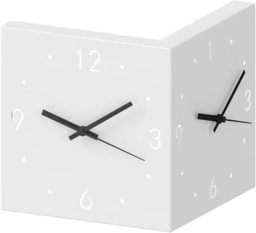 Vista 11 de KYOFIS Reloj de pared Corne de doble cara, reloj de pared de esquina luminoso con sensor con escala numeral, funciona con pilas, reloj de pared Azul