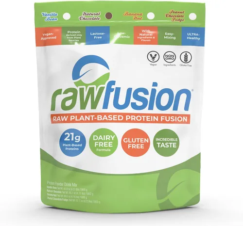 Vista 9 de San Nutrition rawfusion Plantas Proteínas en Polvo, natural Chocolate, 1 libra, SAN1041/100/101, 1, 1