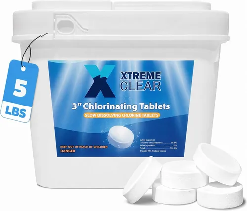 Vista 9 de XtremeClear Tabletas de Cloro de 1 Pulgada 1.5 libras para Piscinas, Tabletas de Cloración Estabilizadas de Larga Duración de 1" para Químicos