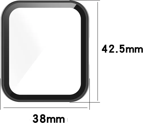 Vista 7 de Lijinlan Funda de vidrio templado compatible con Mi Redmi Watch 2 Lite, accesorios de funda para reloj inteligente, policarbonato duro resistente a