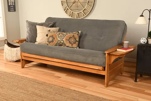 Vista 13 de Kodiak Furniture Futón Phoenix de tamaño completo con acabado de nuez de mantequilla, canadiense