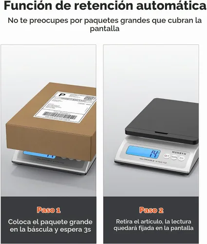 Vista 3 de MUNBYN Báscula de envío, 66lb/0.1oz Balanza Postal Digital Precisa Negro
