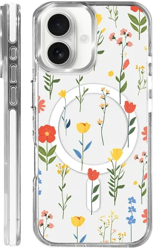 Vista 123 de Funda para iPhone 13 Pro, transparente con bonito patrón de tiburón azul, compatible con Magsafe funda protectora suave para mujeres y niñas (blanco)