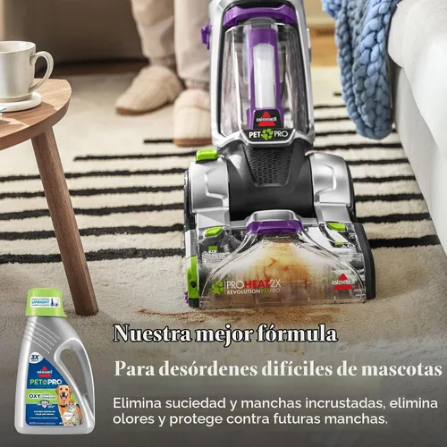 Vista 3 de Bissell 1990 Pro Pet Fórmula Eliminador de Orina de Mascotas Limpiador Profundo Vertical