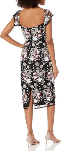 Vista 5 de Dress the Population Vestido midi ajustado Tara para mujer
